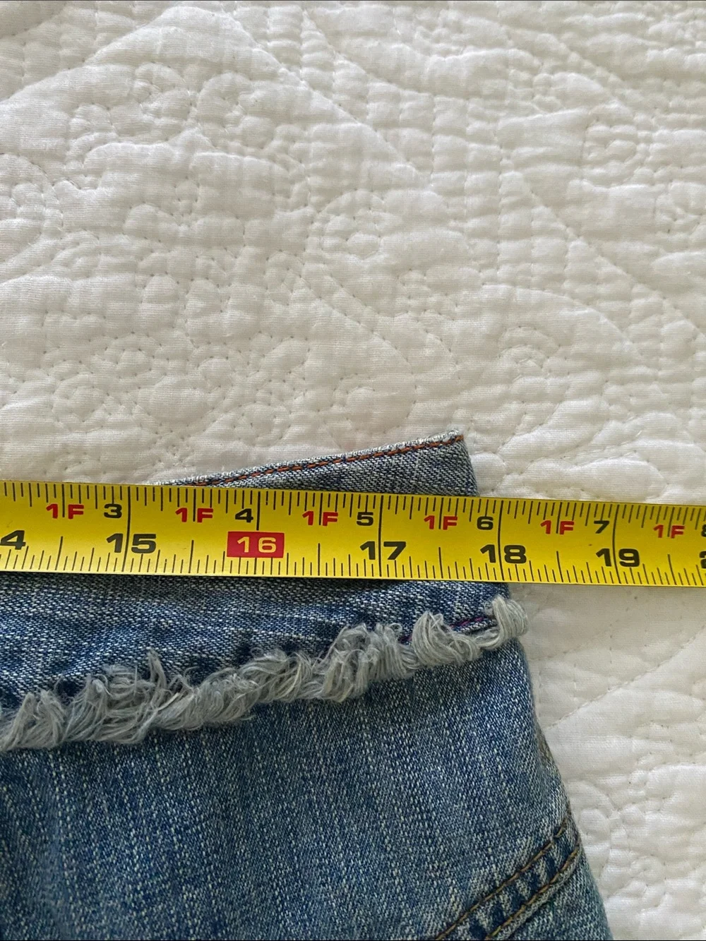 Sigrid Olsen Light Blue Distressed Fray Edge Waist Fit and Flare Denim Skirt